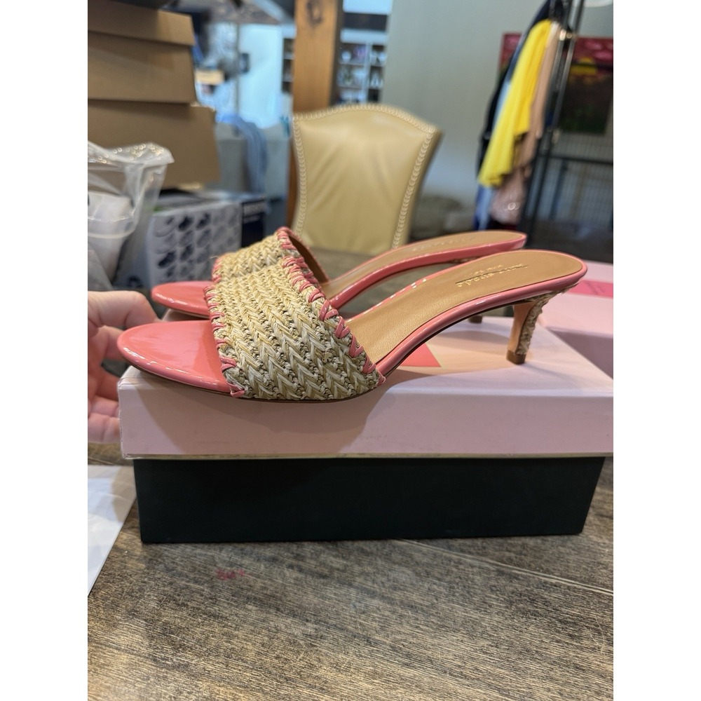 KATE SPADE NEW YORK Raffia Heeled Sandals Size 9.5‎ - Picture 3 of 11